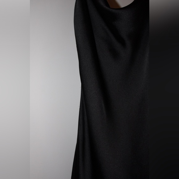 Satin JetBlack mini slip dress from dynamite, XS - Picture 4 of 12